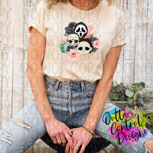 Halloween Floral Sublimation and DTF Transfer