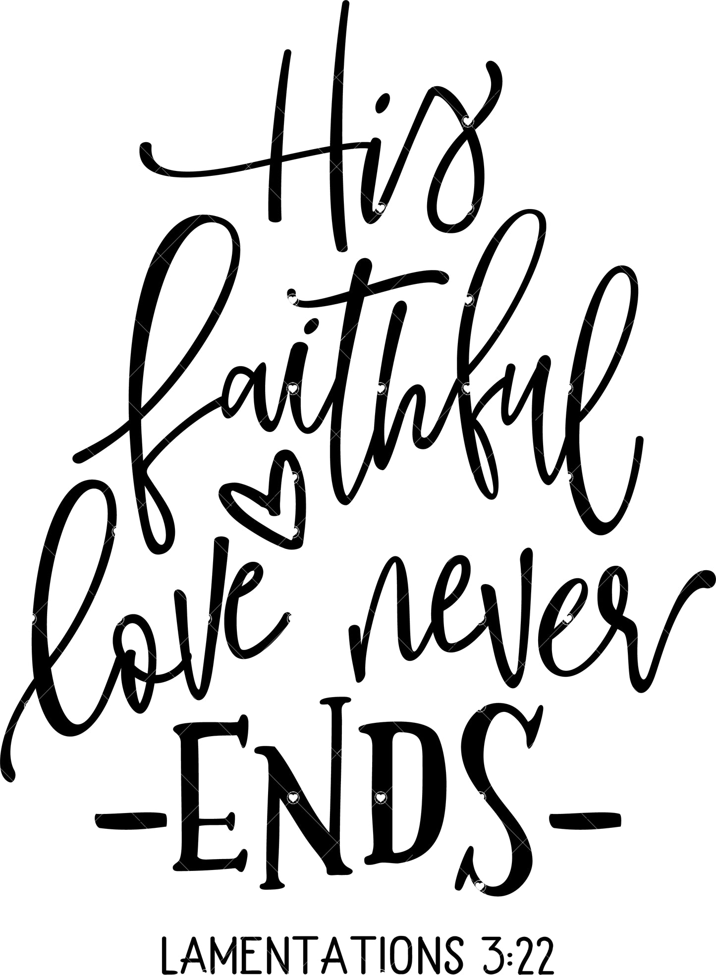 His Faithful Love Never Ends Ready To Press Sublimation Transfer