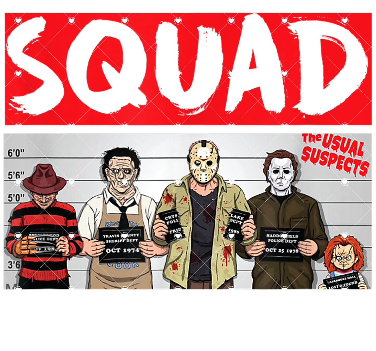 Horror Squad Ready to Press Sublimation and DTF Transfer