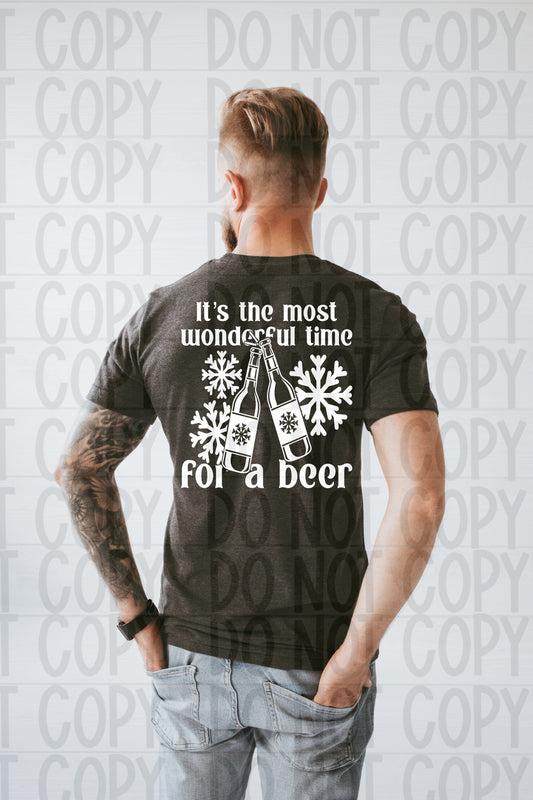 It's the Most Wonderful Time for a Beer Ready To Press Sublimation and DTF Transfer