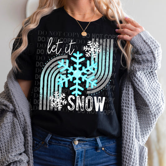 Let it Snow Ready to Press Sublimation and DTF Transfer