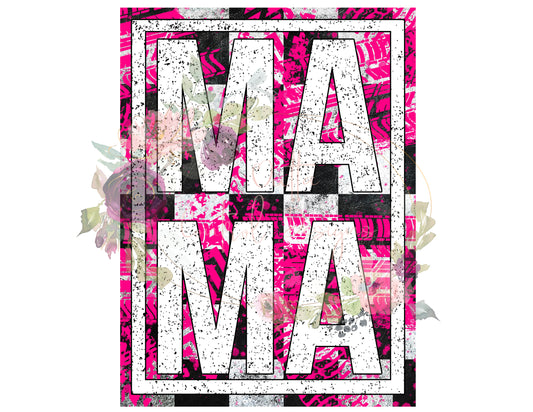Mama Pink Racing Ready To Press Sublimation Transfer
