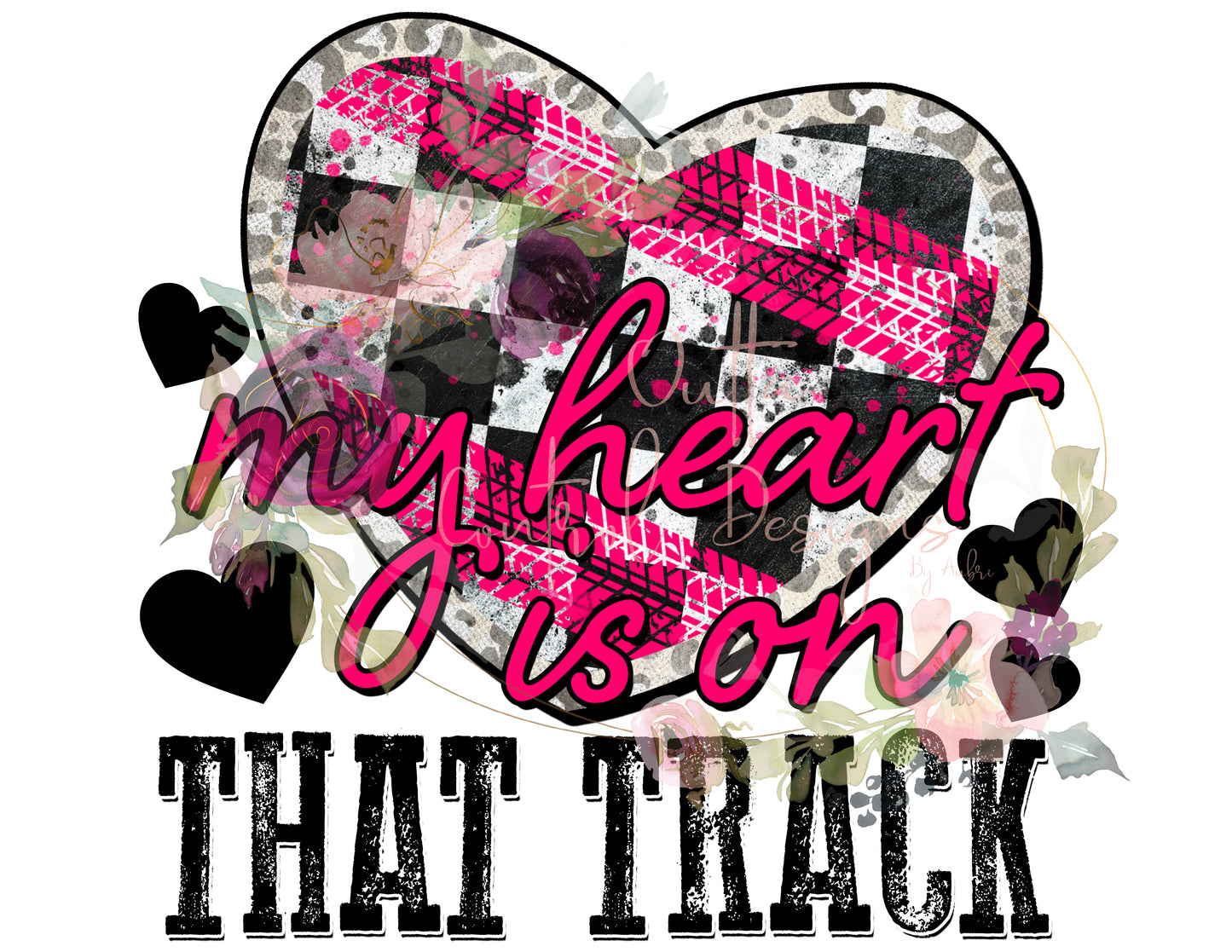 My Heart is on that Track (Pink) Ready To Press Sublimation Transfer