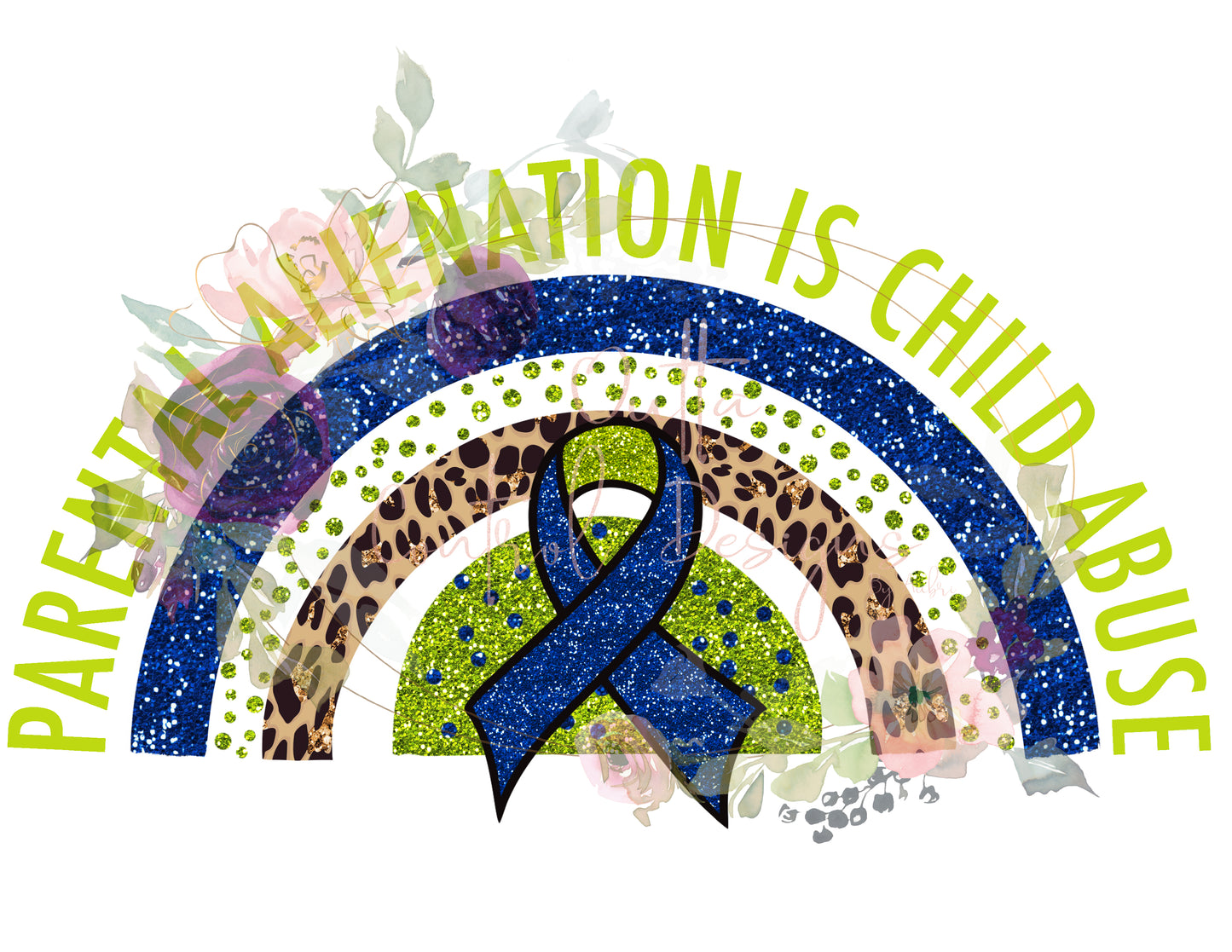 Parental Alienation Awareness Rainbow Ready To Press Sublimation and DTF Transfer