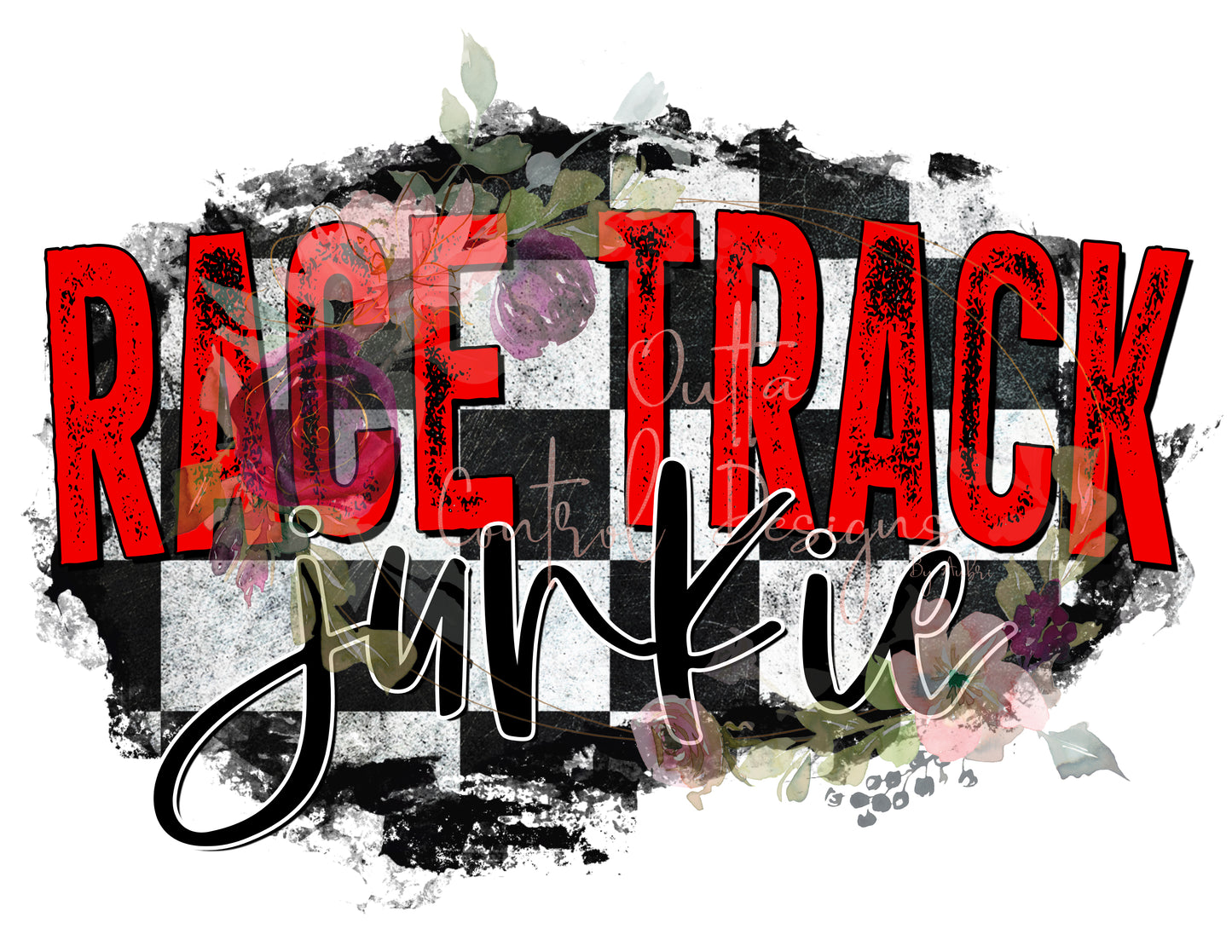 Race Track Junkie Ready To Press Sublimation Transfer