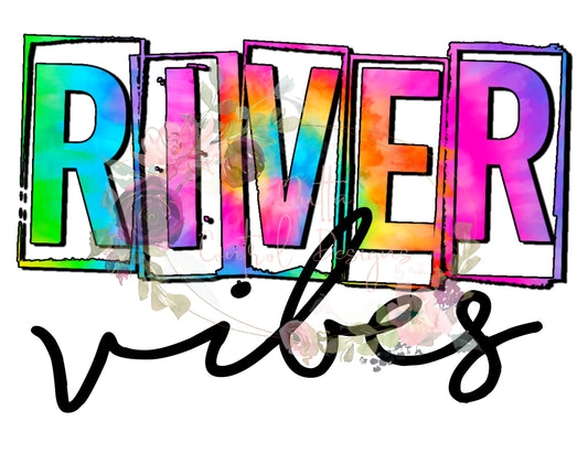 River Vibes Ready To Press Sublimation Transfer