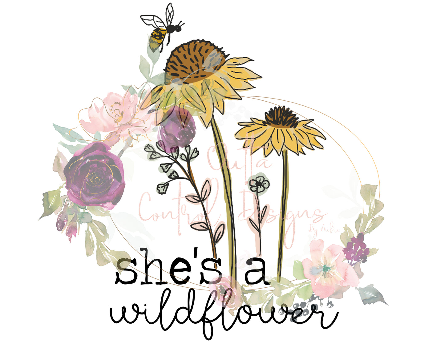 She's a Wildflower Ready To Press Sublimation Transfer