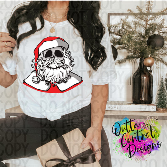 Santa Skull Sublimation and DTF Transfer