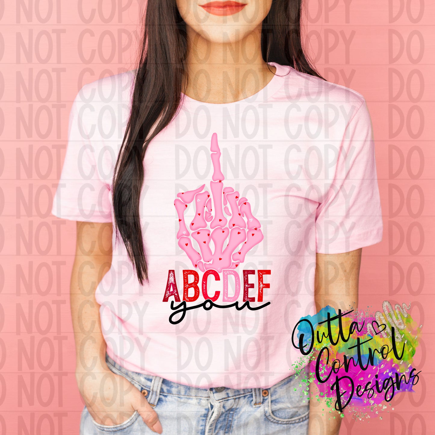 ABC | Middle finger Ready To Press Sublimation and DTF Transfer