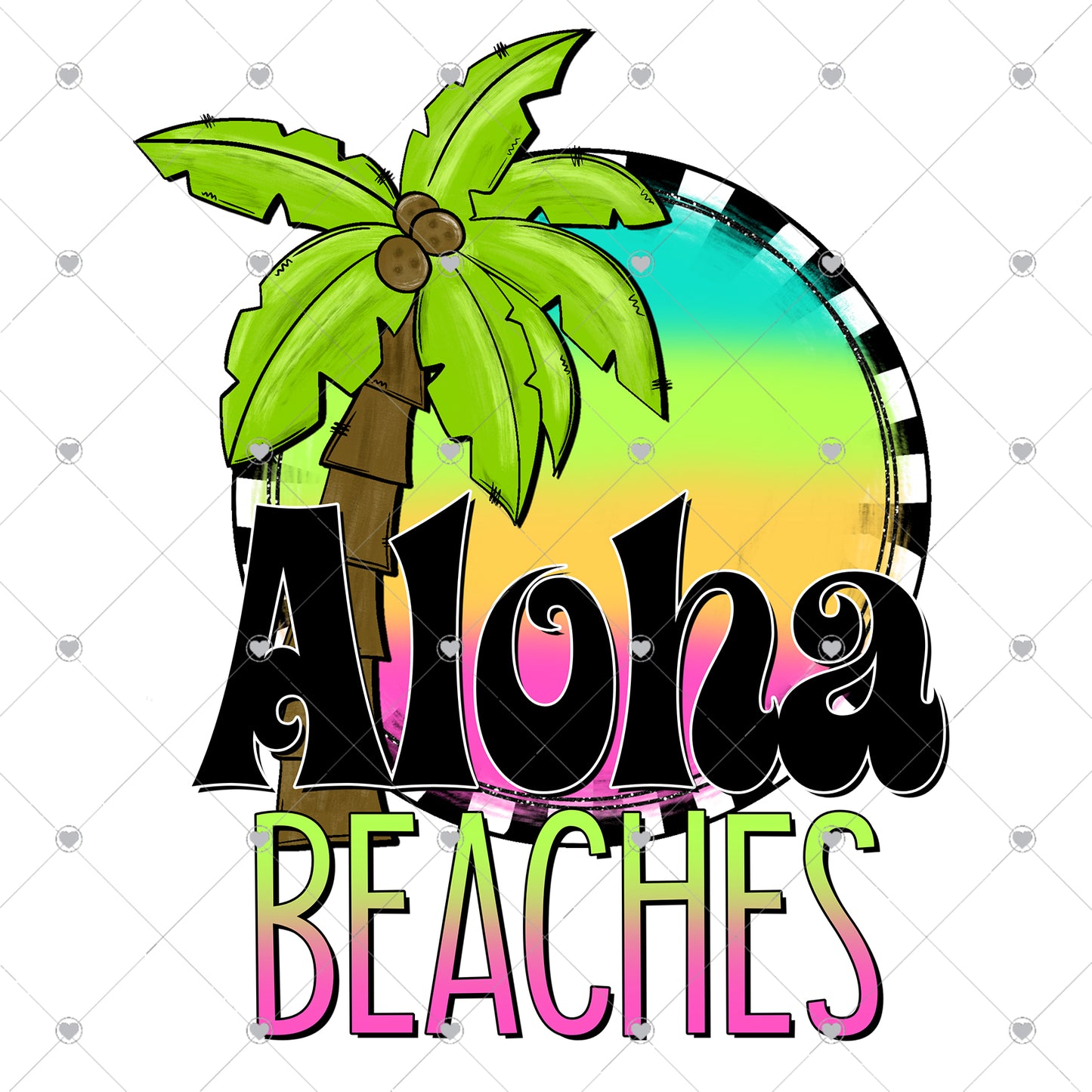 Aloha Beaches Ready To Press Sublimation Transfer