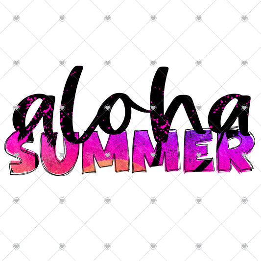 Aloha Summer Ready To Press Sublimation and DTF Transfer