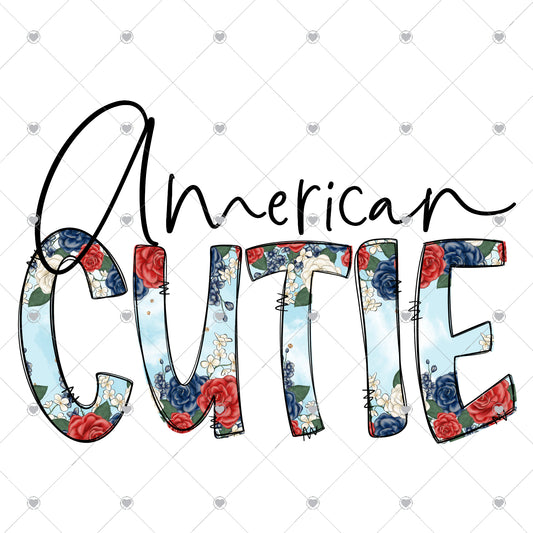 American Cutie Ready To Press Sublimation and DTF Transfer