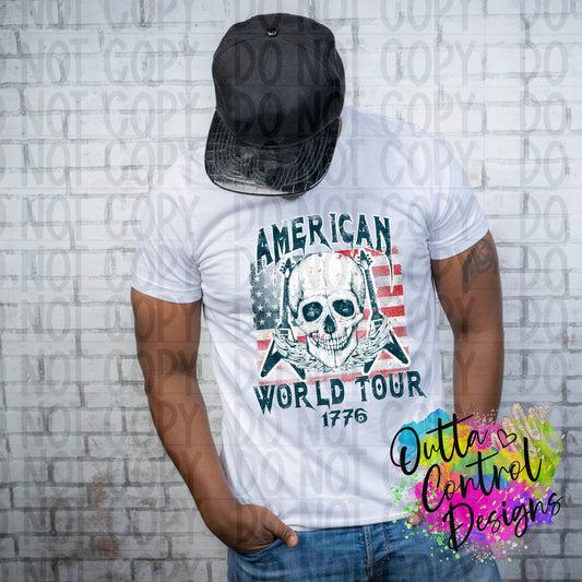 American World Tour 1776 Ready to Press Sublimation and DTF Transfer