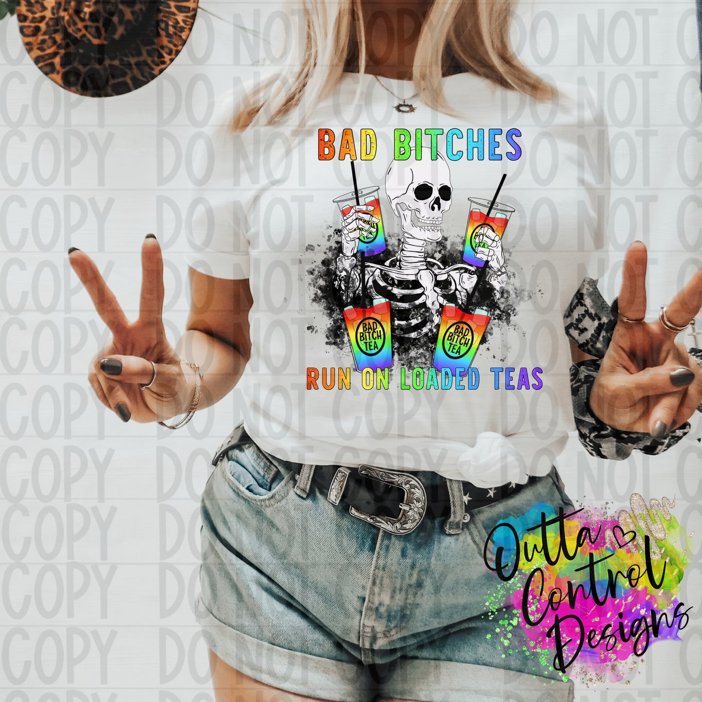 Bad Bitches Run On Loaded Teas Ready To Press Sublimation and DTF Transfer