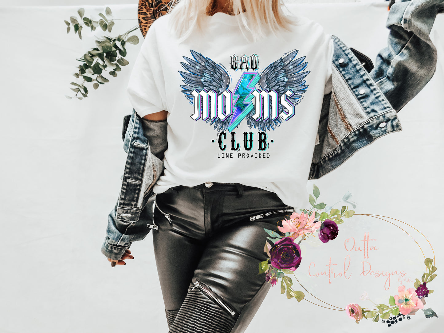 Bad Mom Club Wing Ready To Press Sublimation Transfer