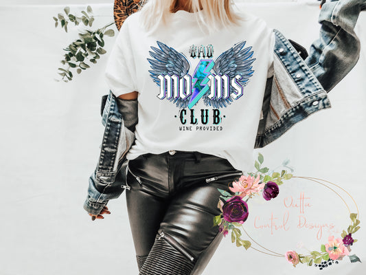Bad Mom Club Wing Ready To Press Sublimation Transfer