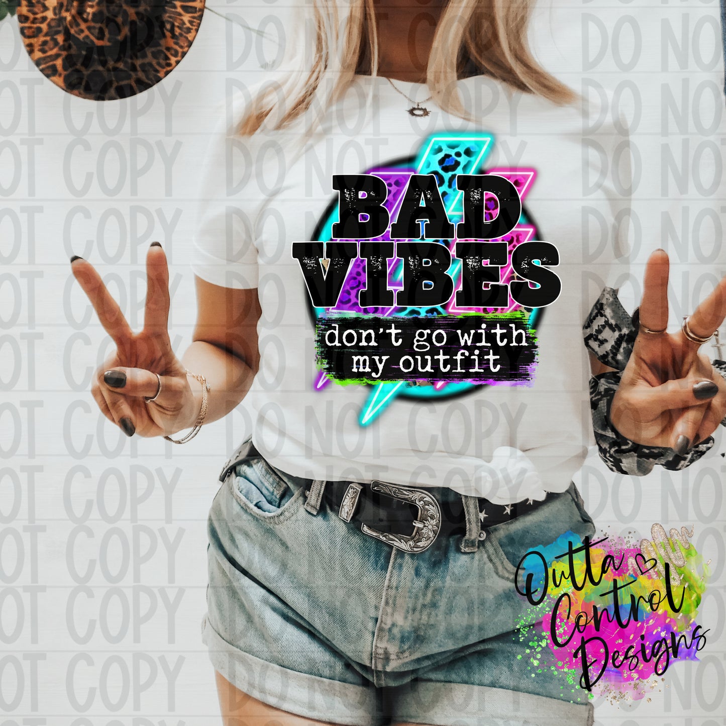 Bad Vibes Ready To Press Sublimation and DTF Transfer
