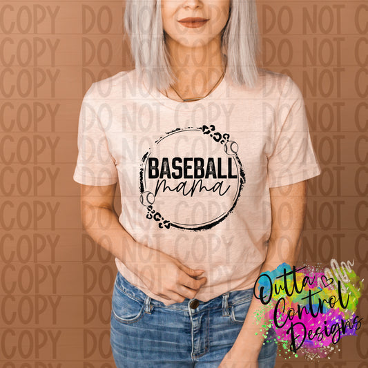 Baseball Mama Single Color Ready to Press Sublimation and DTF Transfer