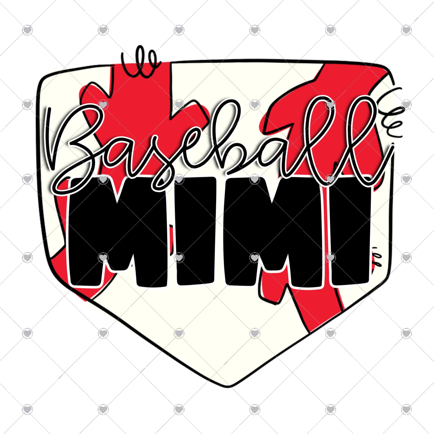 Baseball Mimi Ready To Press Sublimation and DTF Transfer