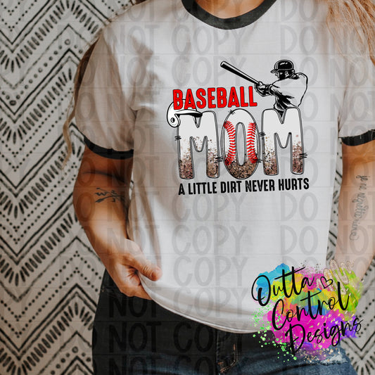 Baseball Mom Sublimation and DTF Transfer