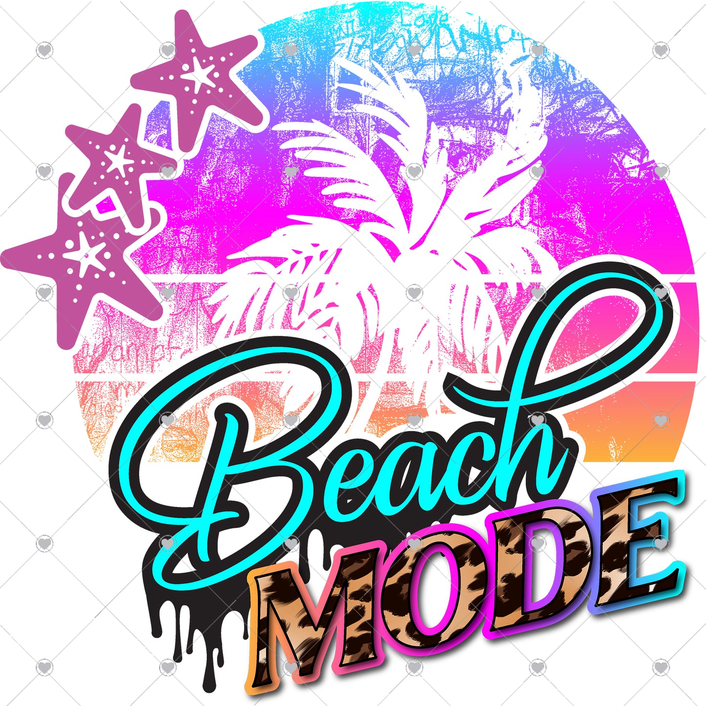 Beach Mode Ready To Press Sublimation and DTF Transfer