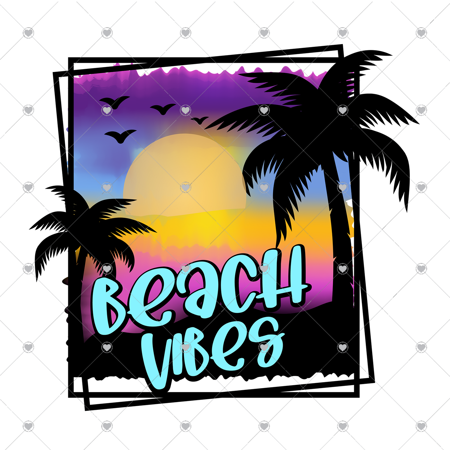 Beach Vibes Ready To Press Sublimation and DTF Transfer