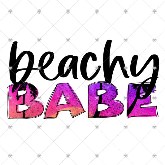 Beachy Babe Ready To Press Sublimation and DTF Transfer