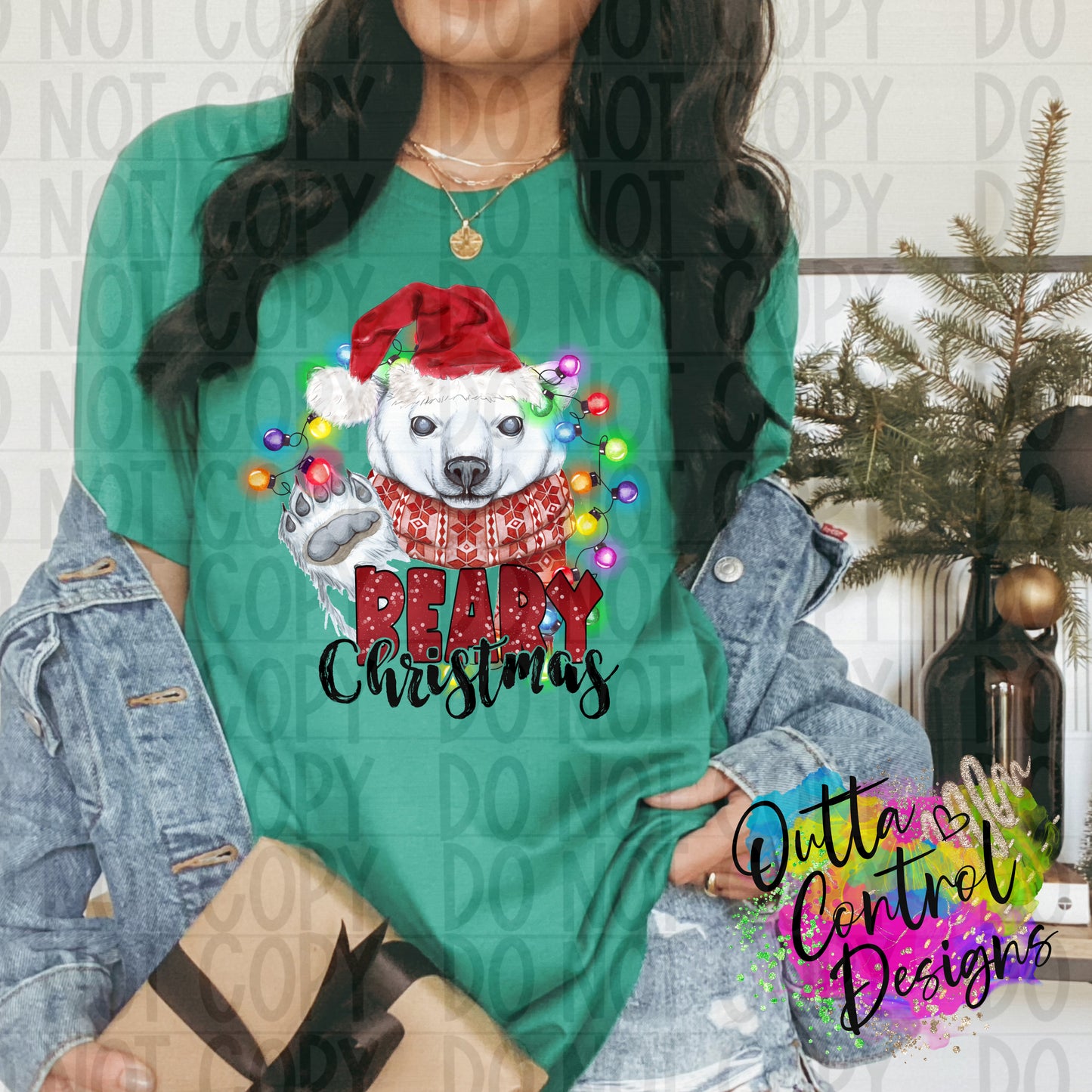 Beary Christmas Ready To Press Sublimation and DTF Transfer