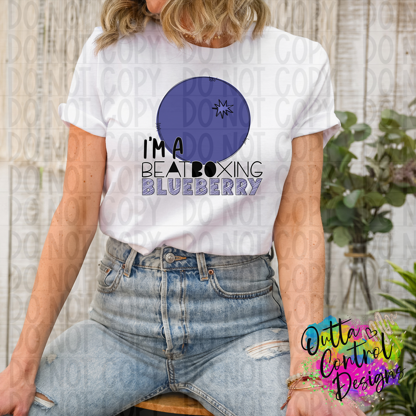 Beatboxing Blueberry Ready To Press Sublimation and DTF Transfer