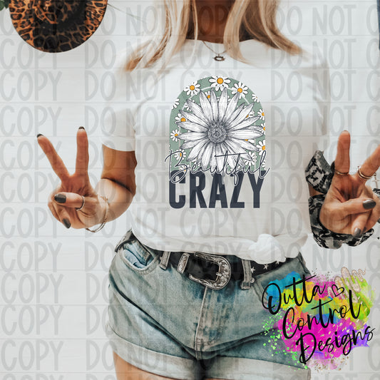 Beautiful Crazy Ready To Press Sublimation and DTF Transfer