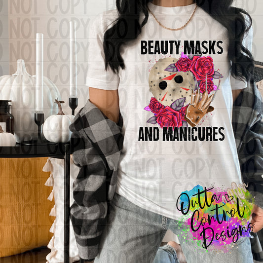Beauty Masks and Manicures Ready to Press Sublimation and DTF Transfer