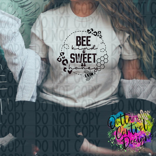 Bee Kind and Sweet as Honey Ready to Press Sublimation and DTF Transfer