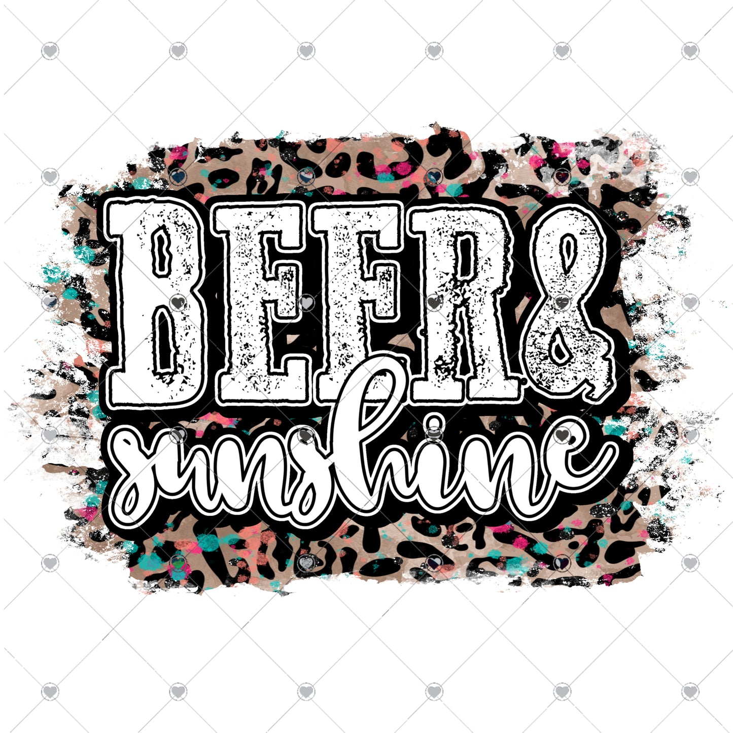 Beer and Sunshine Ready To Press Sublimation and DTF Transfer