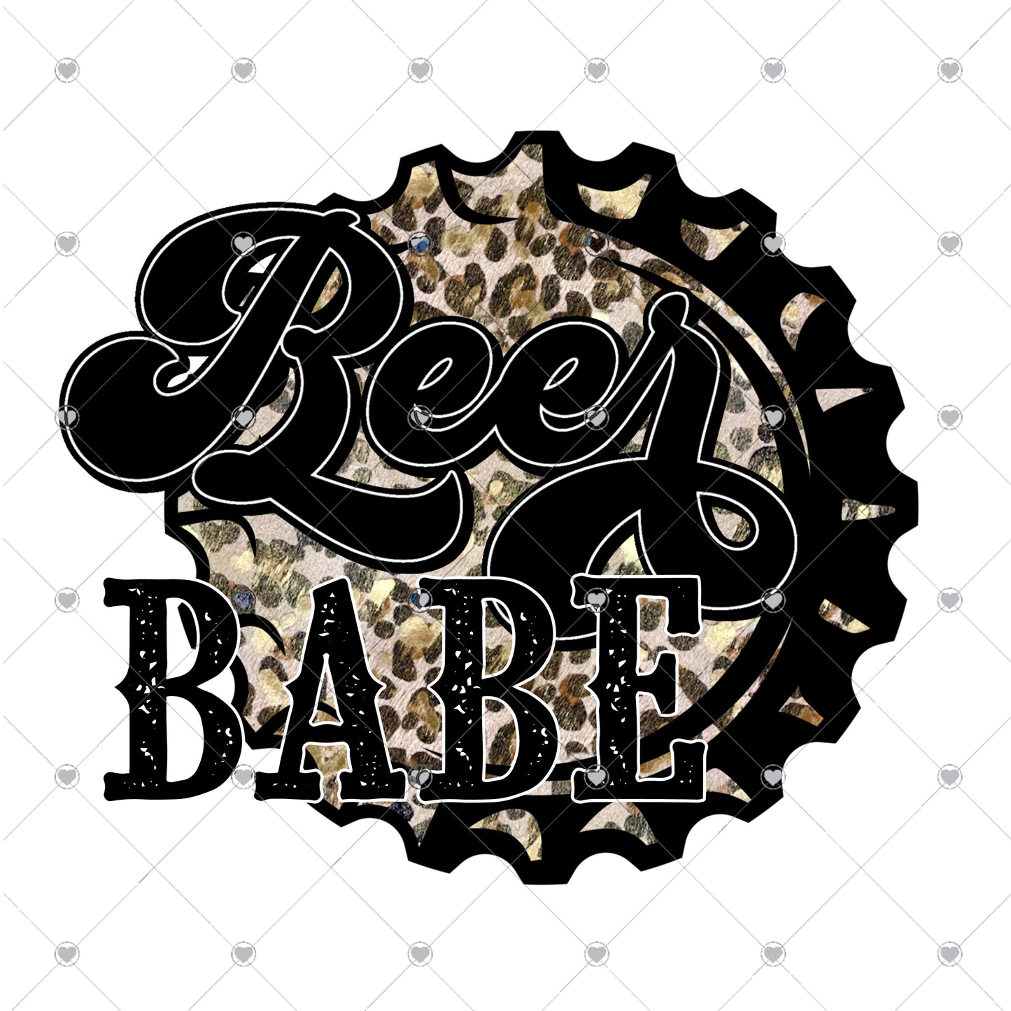 Beer Babe Leopard Ready To Press Sublimation and DTF Transfer