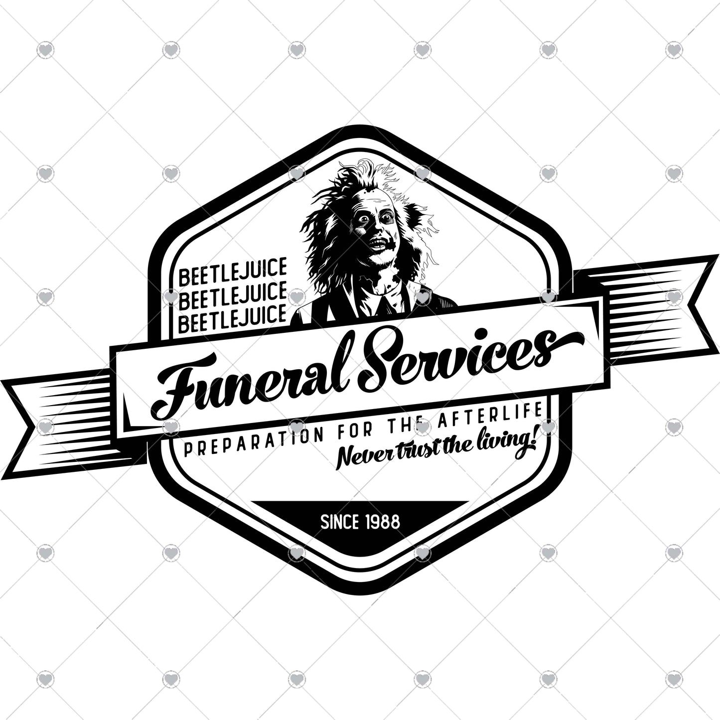 Funeral services Ready To Press Sublimation and DTF Transfer