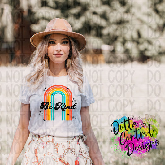 Be Kind Rainbow | 2 Ready To Press Sublimation and DTF Transfer