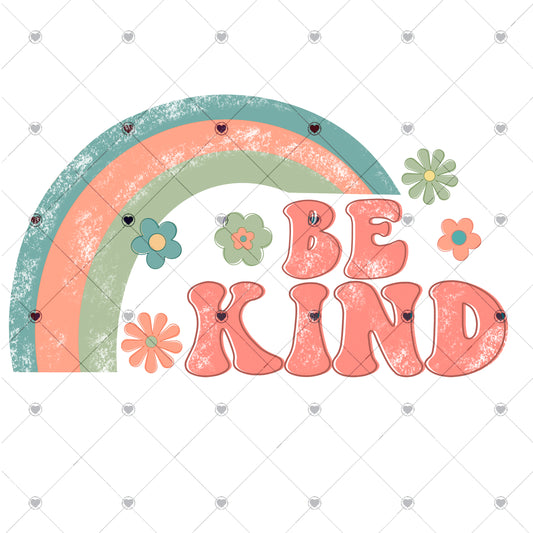 Be Kind Retro Ready To Press Sublimation and DTF Transfer