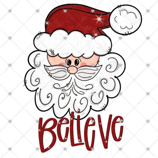 Believe Santa Ready To Press Sublimation and DTF Transfer
