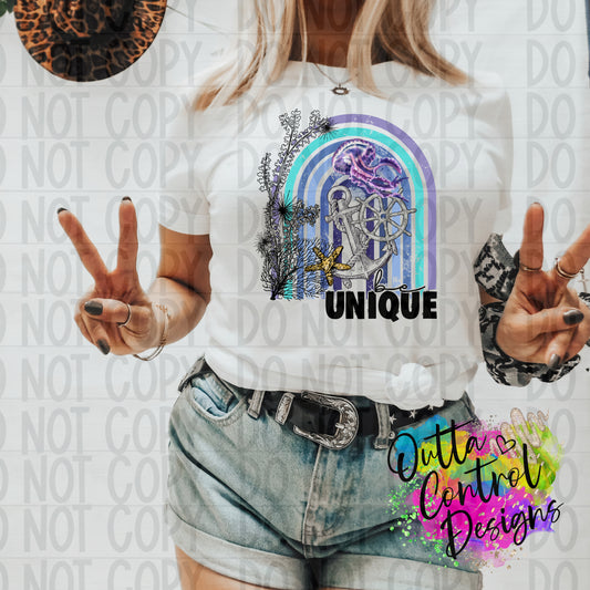 Be Unique Nautical Rainbow Ready To Press Sublimation and DTF Transfer