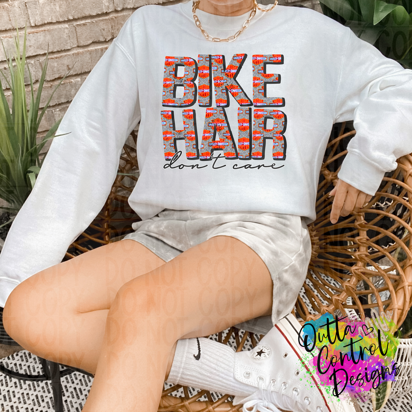 Bike Hair Don't Care Ready To Press Sublimation and DTF Transfer
