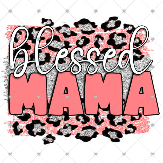 Blessed Mama Leopard Ready To Press Sublimation and DTF Transfer