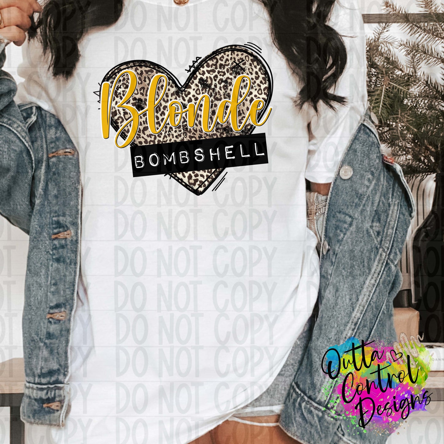 Blonde Bombshell Ready To Press Sublimation and DTF Transfer