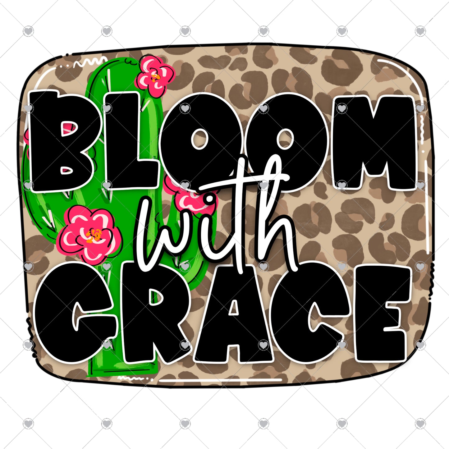 Bloom with Grace Leopard Ready To Press Sublimation and DTF Transfer