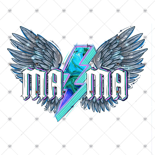 Mama wings Ready To Press Sublimation and DTF Transfer