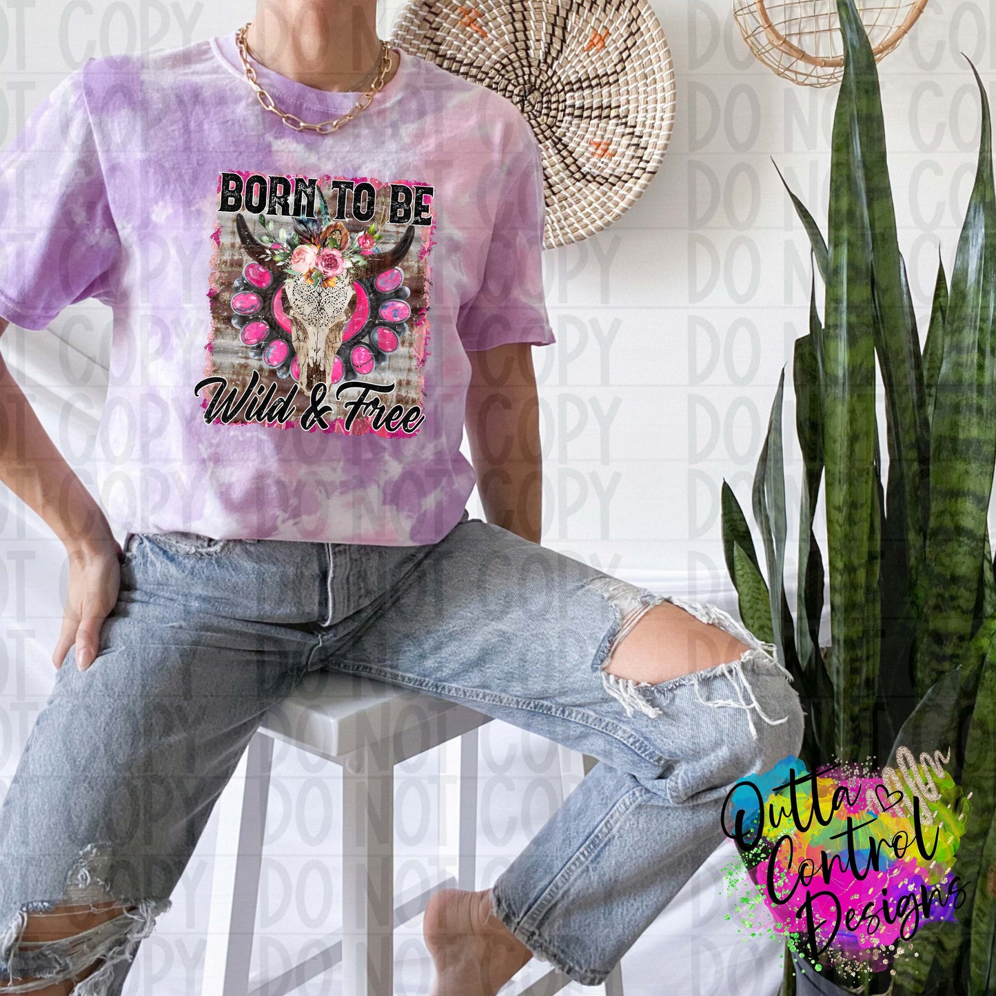 Born To Be Wild And Free Ready To Press Sublimation and DTF Transfer