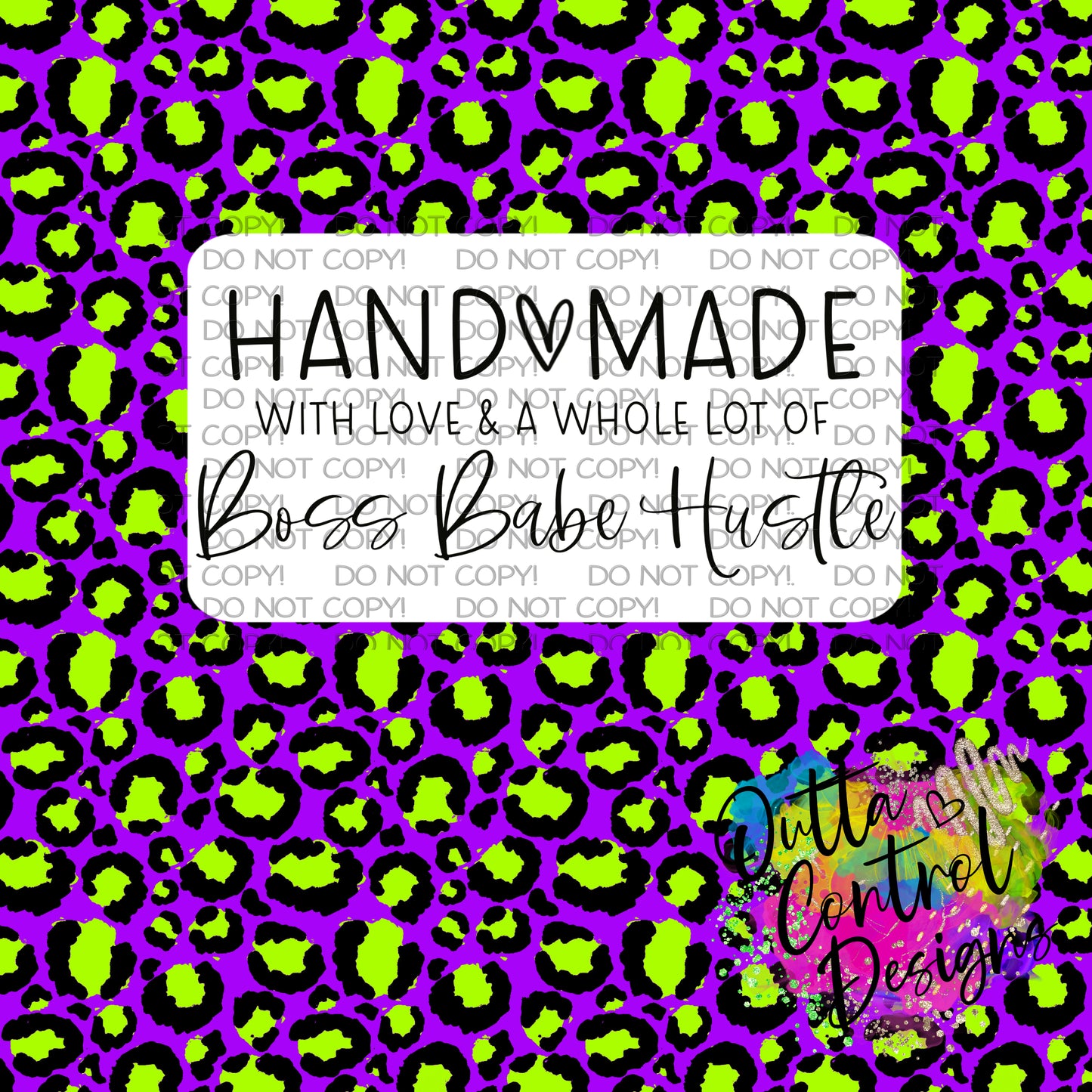Handmade Boss Babe Hustle Thermal Sticker (25 per order)
