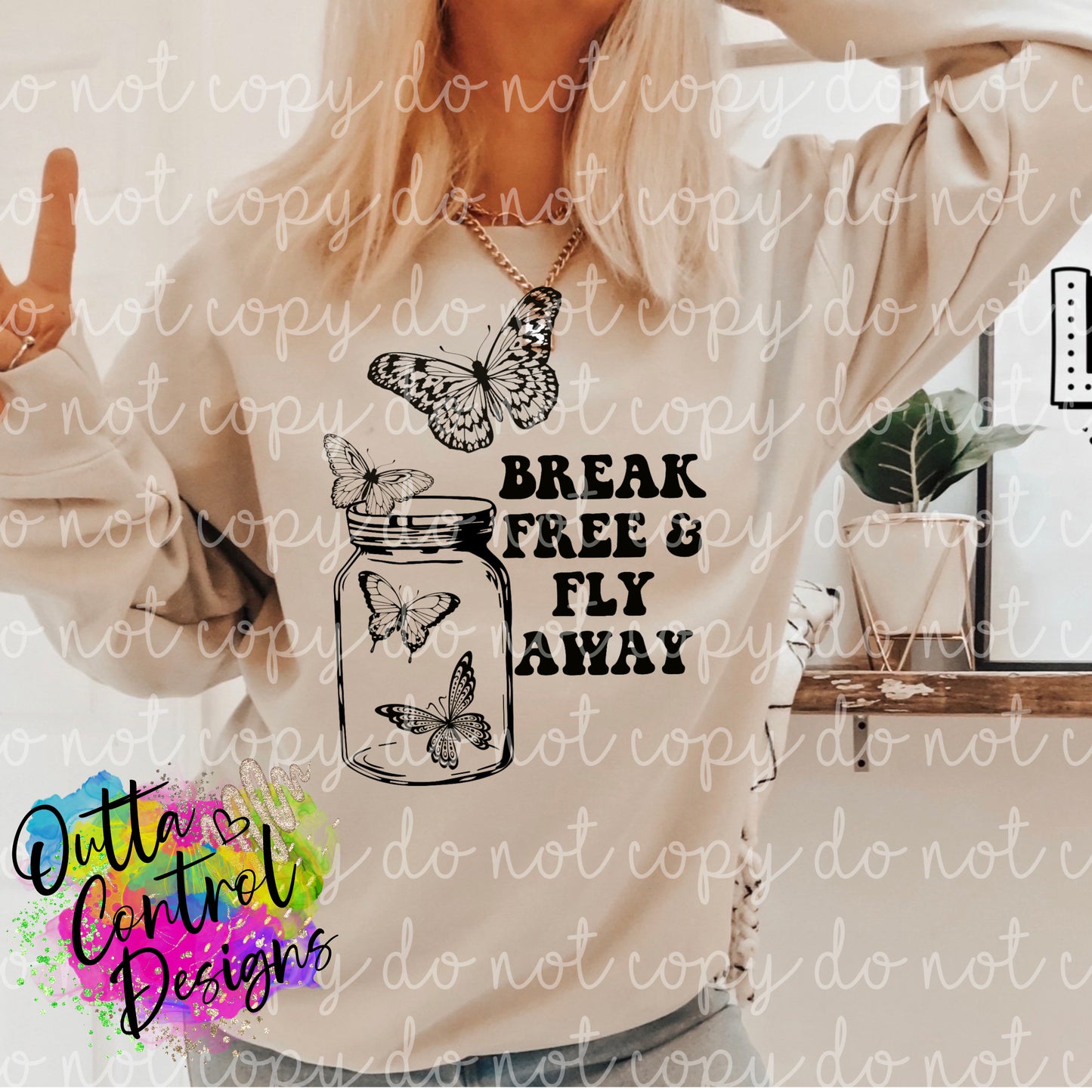 Break Free Fly Away Ready to Press Sublimation and DTF Transfer