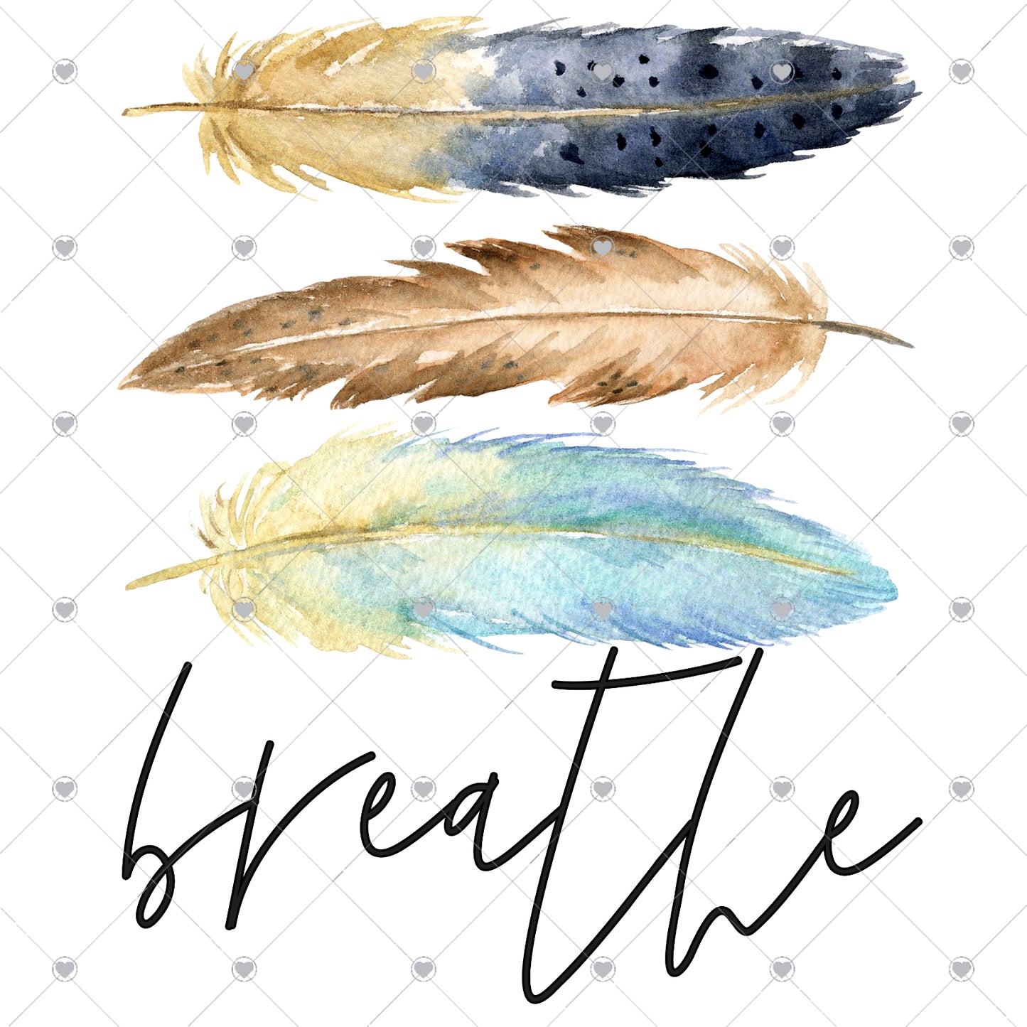 Breathe Feathers Ready To Press Sublimation and DTF Transfer