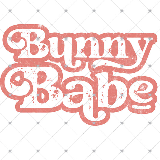 Bunny Babe Orange Ready To Press Sublimation and DTF Transfer