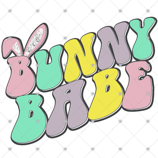 Bunny Babe Groove Ready To Press Sublimation and DTF Transfer